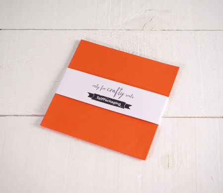 Feuilles de papier bristol Orange Sirio 16,5x 16,5cm