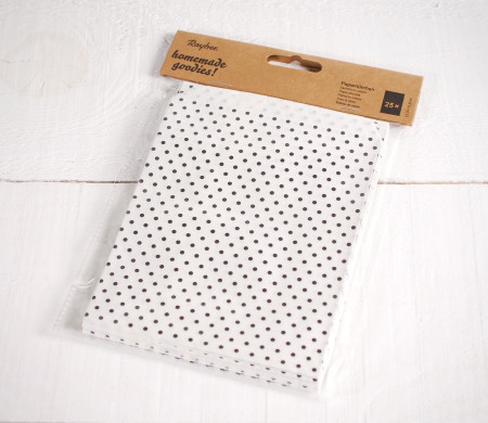Petits sacs en Papier Blancs à Pois Noirs
