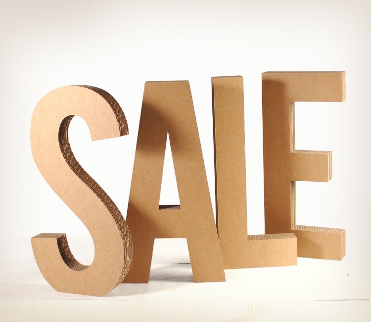 Mot Sale en carton l Lettres épaisses en carton Mot Sale en carton l Lettres épaisses en carton