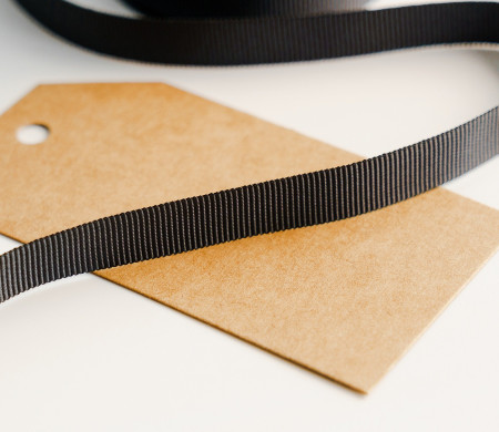 Ruban gros grain noire