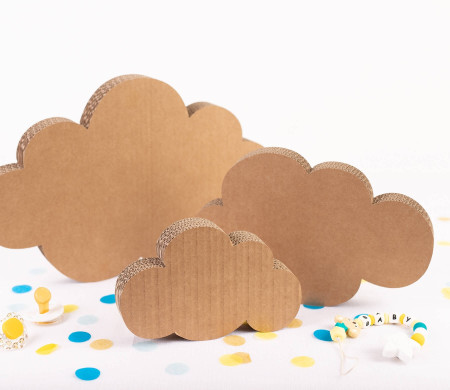 Nuages Décoratifs en Carton, un Kit de 3