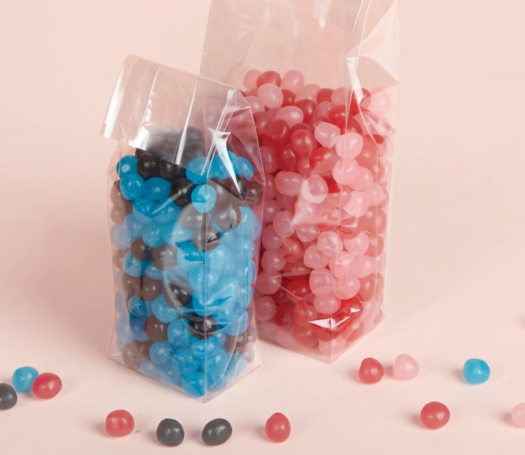 Sacs en cellophane avec fond et soufflet adaptés à l’alimentation