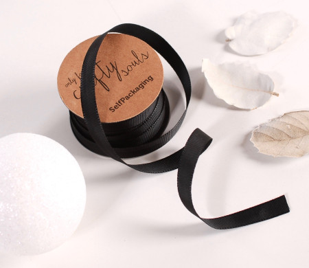 Ruban gros grain noire