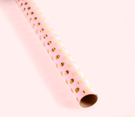 Papier cadeau à pois en papier foil