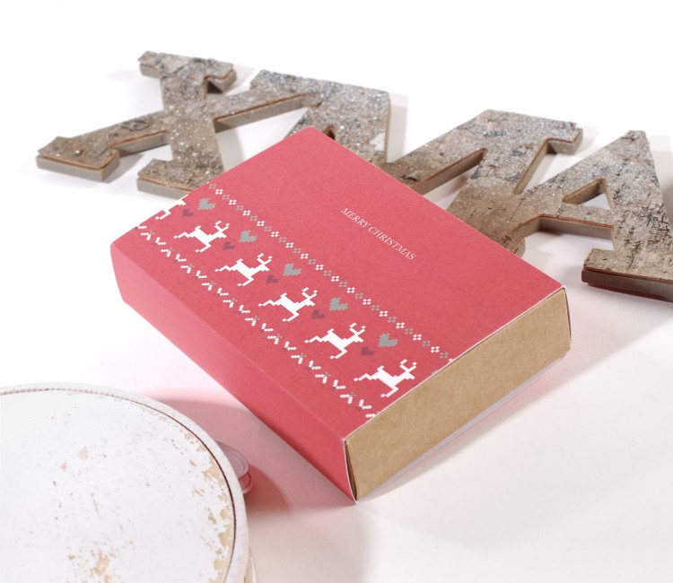 Boîte pour cartes-cadeaux avec impression de Noël Boîte pour cartes-cadeaux avec impression de Noël