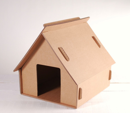 Petite Maison en Carton pour Enfants ou Chats - Jouets en Carton