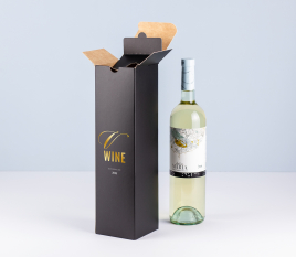 Boîte carton à vin simple pour une bouteille