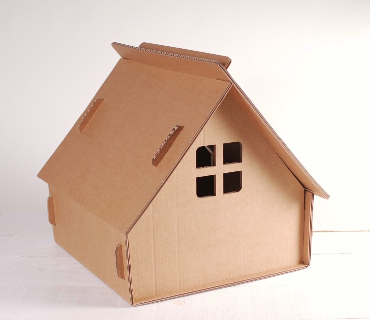 Petite Maison en Carton pour Enfants ou Chats - Jouets en Carton