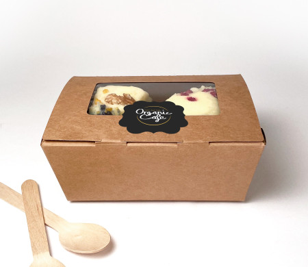 Boîte avec fenêtre pour take away