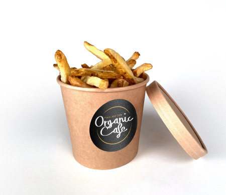 Pot à soupe kraft avec couvercle pour take away