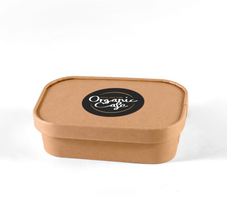 Tupper en carton kraft avec couvercle
