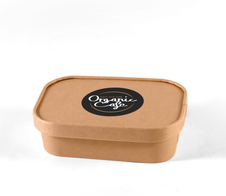 Tupper en carton kraft avec couvercle