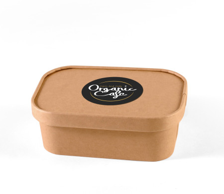 Tupper en carton kraft avec couvercle