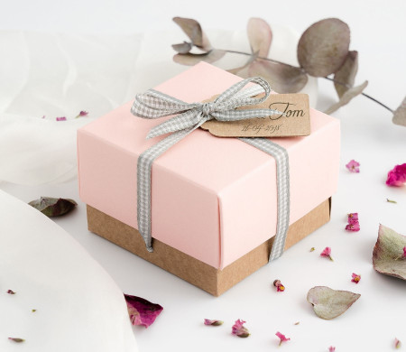 Jolie Boîte Cadeau avec Fermeture et Noeud Décoratif