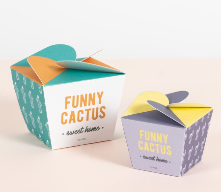 Boîte pour crèmes, originale en forme de fleur 