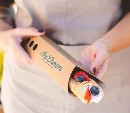 Emballage pour crêpes, boîte en carton idéale pour votre food truck