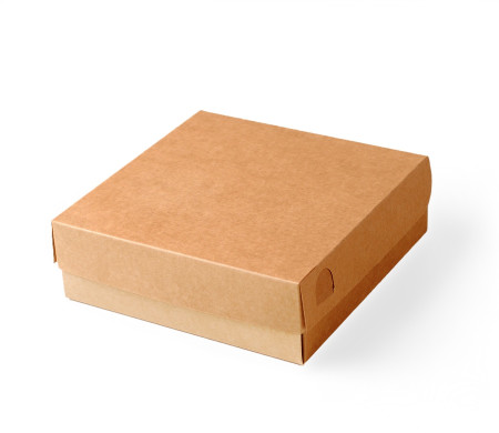 Boîte carrée avec couvercle pour assortiment de sushis