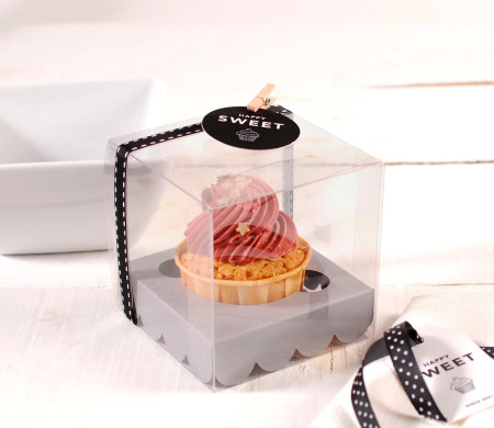 Boîte Transparente pour Un Cupcake