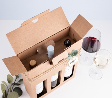 Boîte pour bouteilles de vin