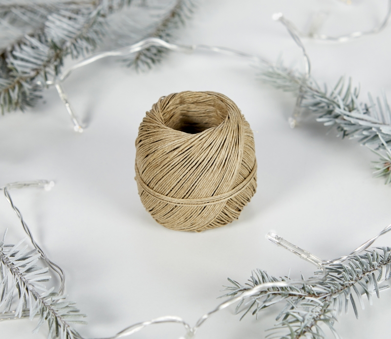 Cergrey Fil de chanvre, fil de corde de chanvre bricolage Cordon de ficelle  de jute naturel pour décor d'artisanat de cadeau de mariage de fête, corde  de chanvre bricolage 