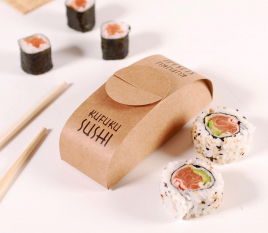 Boîte en carton élégante pour sushis
