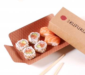 Boîte rectangulaire sushis