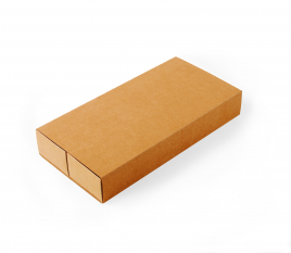 Boîte en carton allongée pour sushis avec bandeau