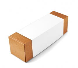Boîte carrée en carton kraft micro-cannelé 18.5 cm
