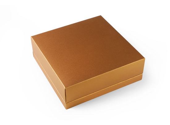 Boîte carton carrée bac-couvercle