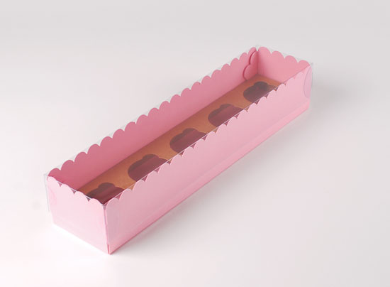 Boîte carton à 5 cupcakes