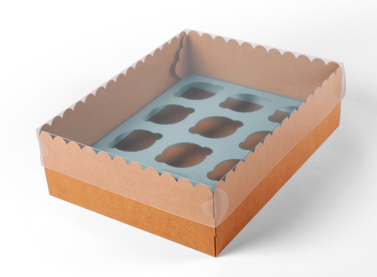 Boîte carton à 12 cupcakes