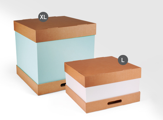 Boîte carton à gâteaux de grandes dimensions