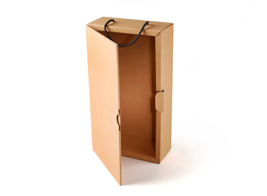 Boîte carton  bouteille avec poignée