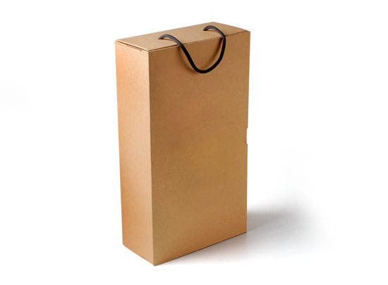 Boîte carton  bouteille avec poignée
