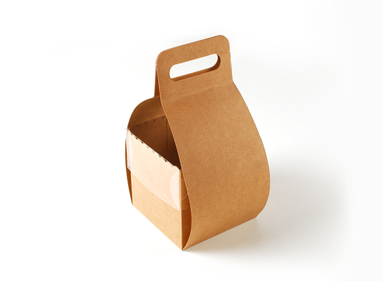 Boîte gâteaux avec poignée en carton 