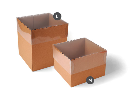 Boîte gâteaux avec couvercle en carton 