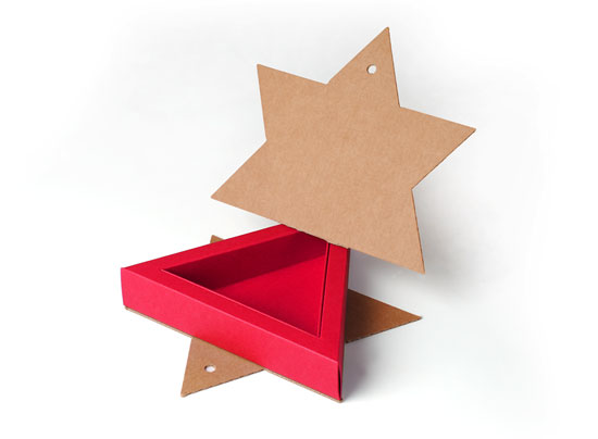 Boîte carton étoile
