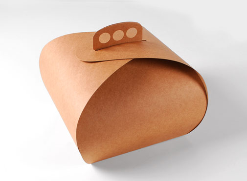 Boîte carton pâtissière à poignée