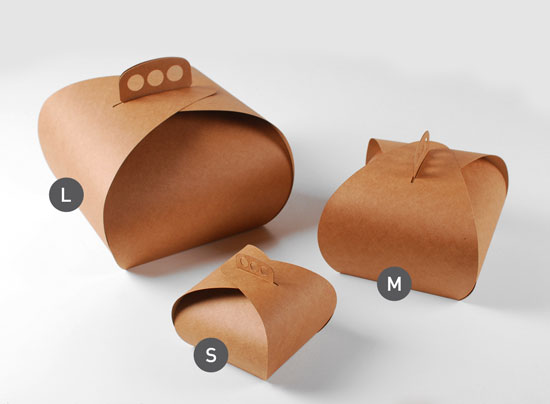 Boîte carton pâtissière à poignée