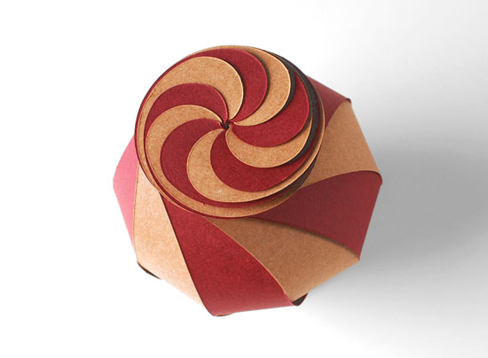Boîte cadeau spirale carton 