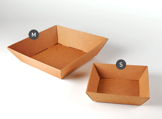 Panier carré en carton