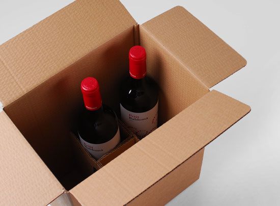 Boîte carton à bouteilles
