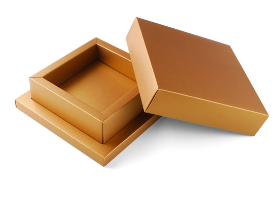 Boîte carton carrée bac-couvercle