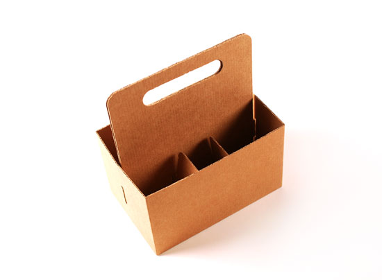 Boîte carton pour bières avec poignée