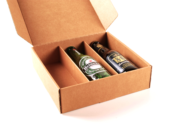 Boîte plane avec support pour bières