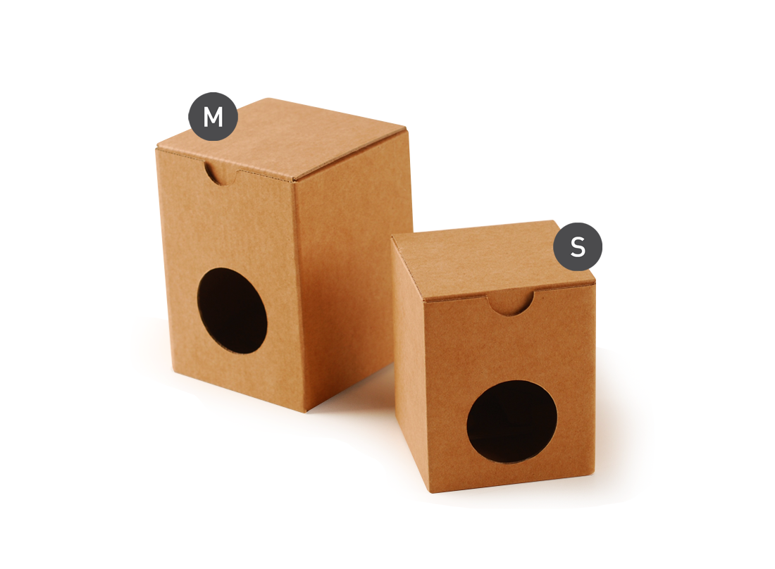 Boîte carton pour tasses sans anse