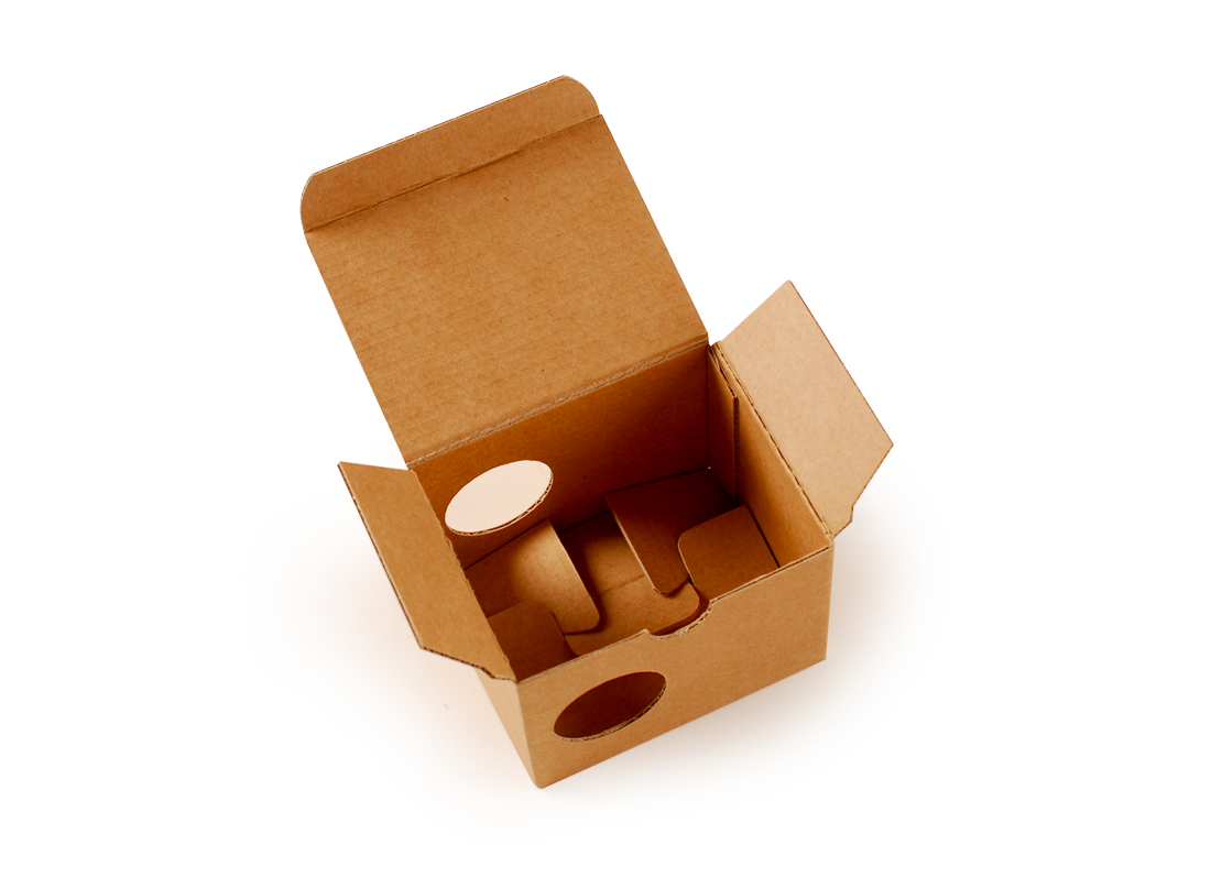 Boîte carton pour tasse à café