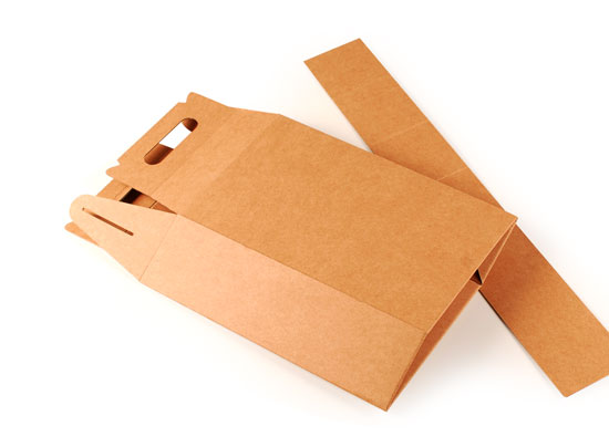 Boîte carton à vin avec une anse