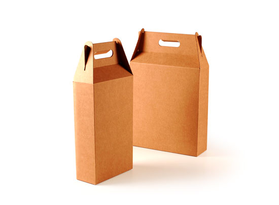 Boîte carton à vin avec une anse