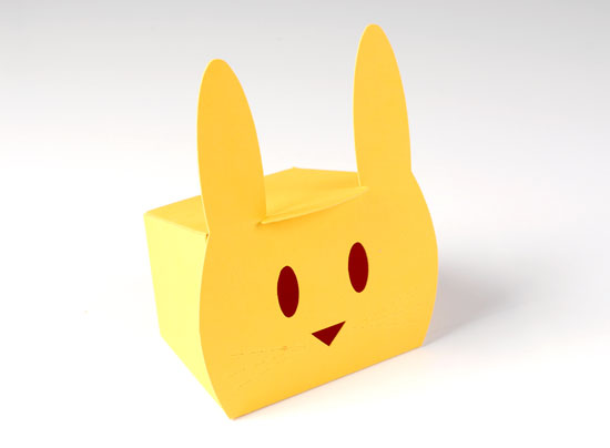 Boîte cadeau en forme de lapin